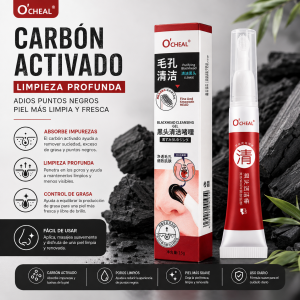 Limpiador facial de carbón activado con aplicador tipo cepillo, ideal para limpieza profunda, control de grasa y cuidado de poros. Disponible por mayoreo.