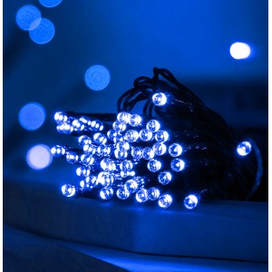 Luces LED azules decorativas ideales para fiestas, eventos, habitaciones y decoración de espacios. Venta por mayoreo.