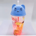 Vaso de 4 colores con tapa de gatito , MAYOREO 882868