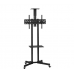 Soporte móvil para pantalla de 32 a 75 pulgadas con ruedas, altura ajustable y base metálica resistente, Mayoreo 17651-1 