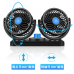 Ventilador doble de auto con conexión USB, 2 velocidades, cabezal giratorio 360°, silencioso y portátil, Ideal para coche, hogar o oficina, Mayoreo 34142-103
