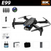 Drone plegable con cámara 4K HD y estabilizador de vuelo, dron profesional con control remoto, transmisión WiFi en tiempo real, modo sin cabeza, retorno automático y estuche rígido de transporte, ideal para fotografía aérea, Mayoreo E99
