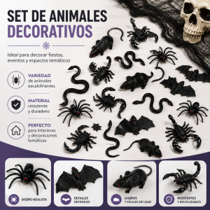 Set de Animales Decorativos para Fiesta Temática por mayoreo