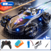 Carro acrobático todoterreno S662 con control remoto, luces LED y modo drift 360° auto recargable con doble control, diseño futurista, tracción en 4 ruedas y batería USB, ideal para niños, adolescentes y amantes de los autos RC, Mayoreo S662