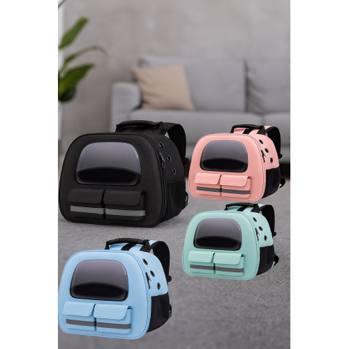 Mochila Transportadora para Mascotas con Ventana Acrílica Transparente, Bolsa Portátil para Gatos y Perros Pequeños con Diseño Ergonómico y Orificios de Ventilación, Ideal para Viajes, Paseos y Veterinario, Colores Variados42*32*19cm, Mayoreo BAG53