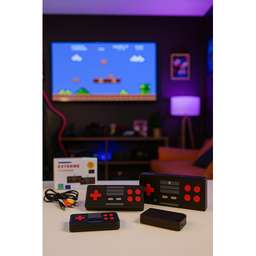 Mini consola de videojuegos retro inalámbrica con juegos clásicos incluidos, sistema portátil para conectar a la TV con 2 mandos y cable AV, ideal para niños y adultos, Mayoreo AR42