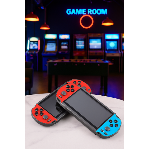 Consola portátil X7 Plus con pantalla grande de 5.1 pulgadas, videojuego retro con juegos clásicos, función MP5, cámara y soporte para TV, ideal para niños y adultos, Mayoreo AR82