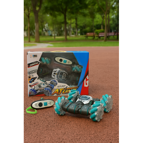Carro de control remoto todoterreno con llantas 360°, auto acrobático RC resistente, recargable y con mando a distancia, juguete eléctrico para niños, ideal para interiores y exteriores, Mayoreo TOY643