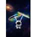 Juguete volador astronauta con luces LED y sensor de movimiento, dron infantil recargable de 18x12 cm, helicóptero espacial interactivo seguro para niños, Mayoreo TOY930