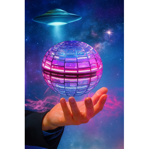 Pelota voladora mágica con luces LED giratorias – Juguete volador recargable por USB, esfera flotante interactiva para niños y adultos, ideal para juegos al aire libre y entretenimiento en interiores, Mayoreo TOY663 