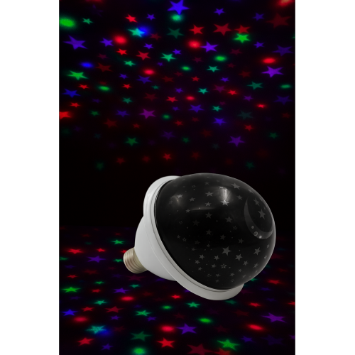 Foco LED proyector de estrellas rotatorio, luz decorativa multicolor para fiestas, habitaciones y eventos, bombilla de proyección fácil de instalar en portalámparas estándar, Mayoreo FOC53