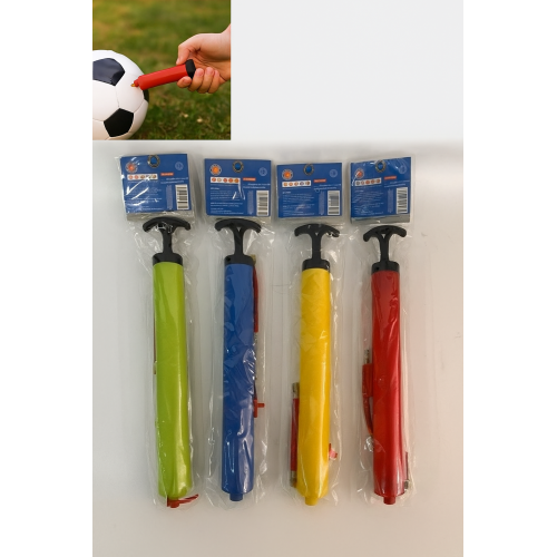 Bomba de aire manual portátil multicolor con boquillas intercambiables, Inflador ligero para globos, pelotas, juguetes inflables y accesorios de fiesta, mayoreo JJYP561