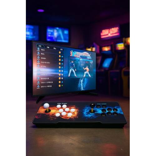 Consola arcade Pandora’s Box 3D WiFi con 2 joysticks, memoria 64GB/128GB, más de 10,000 juegos clásicos y modernos, salida HDMI/USB, multilenguaje, ideal para entretenimiento en casa, Mayoreo TO-1300