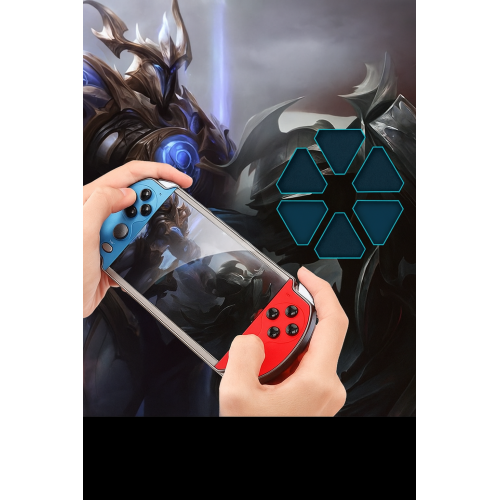 Consola portátil de videojuegos 4.3 pulgadas con doble joystick, 8 emuladores clásicos integrados, reproductor de música y video, almacenamiento expandible, ideal para niños y adultos, Mayoreo TO-1025