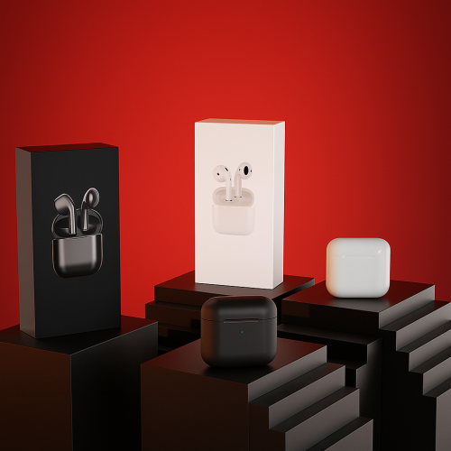 Audífonos inalámbricos Bluetooth Pro 4 con estuche de carga portátil, micrófono integrado, cancelación de ruido y conexión rápida, Compatibles con Android y iOS, Mayoreo TR-6009