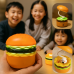 Lámpara de mesa LED con diseño de hamburguesa creativa, luz nocturna recargable USB, decoración divertida para escritorio, regalo original para niños y adultos, Mayoreo FM-000050