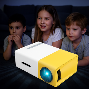 Mini proyector LED portátil con entrada HDMI, USB y AV, proyección de hasta 60 pulgadas, compatible con TV, computadora, consola y smartphone – Ideal para cine en casa y presentaciones, Mayoreo ZE-TYY01
