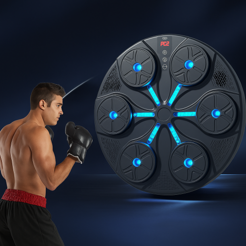 Máquina de boxeo inteligente con sensores LED y guantes incluidos, equipo de entrenamiento interactivo para reflejos, cardio, coordinación y defensa personal, ideal para casa, gimnasio o estudio de artes marciales, Mayoreo STC 10