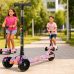 Patín scooter infantil plegable de 3 ruedas con luces LED y altura ajustable, ideal para niños y niñas de 1 a 12 años, diseño resistente, base antideslizante y ruedas anchas silenciosas, patín de equilibrio y diversión segura, Mayoreo 518- 1