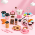 Set de juguete de té y repostería para niños, juego de cocina con accesorios de cafetería y pastelería, incluye tazas, postres, croissants, cafetera y más, ideal para juego de roles, aprendizaje y diversión creativa, Mayoreo 02OCT25