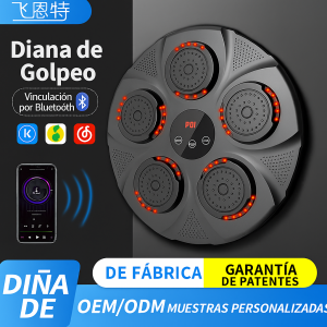 Panel de entrenamiento de boxeo con conexión Bluetooth y luces LED, equipo inteligente para practicar reflejos, fuerza y velocidad con música integrada, ideal para gimnasio o uso en casa, Mayoreo STC 23