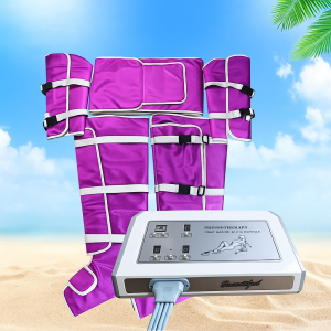 Equipo profesional de presoterapia corporal con compresor de aire y control digital, traje de masaje neumático para drenaje linfático, reducción de celulitis y tonificación del cuerpo, ideal para spa, estética o uso terapéutico en casa, Mayoreo GS-658