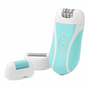 Depiladora eléctrica 3 en 1 recargable con cabezales intercambiables, removedor de vello, exfoliador y afeitadora femenina, elimina el vello desde la raíz, suaviza la piel, Mayoreo GS-70 