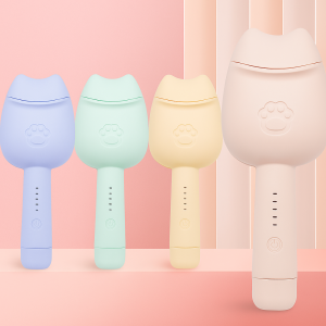 Rizador de cabello portátil con diseño de orejitas, Mini plancha moldeadora con control de temperatura de 5 niveles, Ideal para rizos rápidos y definidos, Recargable, ligera y fácil de usar, Estilo kawaii en colores pastel, Mayoreo PHDZ-11