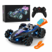 Carro acrobático todoterreno S662 con control remoto, luces LED y modo drift 360° auto recargable con doble control, diseño futurista, tracción en 4 ruedas y batería USB, ideal para niños, adolescentes y amantes de los autos RC, Mayoreo S662
