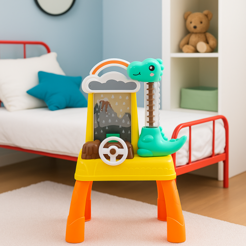 Juguete infantil interactivo de dinosaurio con volante, colores brillantes y diseño educativo, ideal para bebés y niños pequeños, fomenta la coordinación, imaginación y juego creativo, Mayoreo TOY792