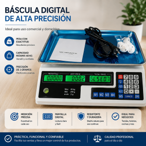 Báscula Digital Comercial de Alta Precisión por Mayoreo