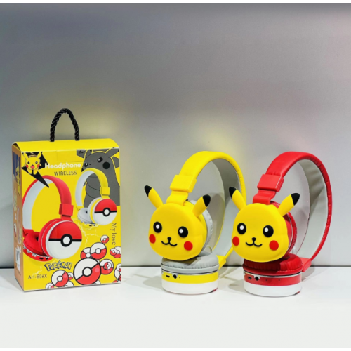 Audífonos Inalámbricos para Niños con Diseño de Pikachu – Bluetooth Estéreo AH-806X con Micrófono Integrado, Mayoreo FR-4006 