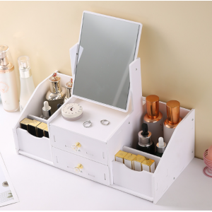 Tocador Organizador de Maquillaje con Espejo Vertical y Cajones – Ideal para Cosméticos, Perfumes y Accesorios, mayoreo LH-24816