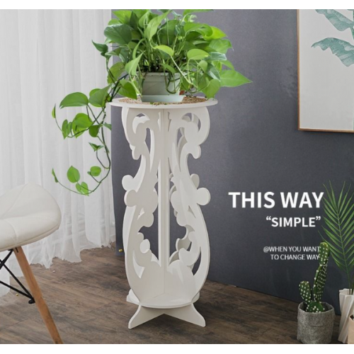 Base Decorativa para Macetas de Madera Blanca – Soporte Elegante para Plantas o Jarrones Estilo Vintage, mayoreo YZ25011915 
