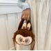 bolsita de peluche infantil de labubu, bandolera suave para niñas, ideal para regalo o paseo, mayoreo 0739