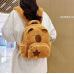 mochila infantil de peluche diseño de capibara con bolsillo frontal estrella para niña y niño , mayoreo 0745 