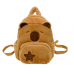 mochila infantil de peluche diseño de capibara con bolsillo frontal estrella para niña y niño , mayoreo 0745 