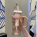 Vaso plástico con popote y tapa a rosca, diseño con asa y filtro interno , 800 ml 4 colores, mayoreo 6133