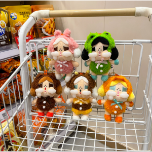 Muñecos colgantes de peluche kawaii edición especial, diseño tierno con disfraces variados de animales, ideales para mochilas, llaveros, decoración de bolsas, regalo perfecto para niñas, Mayoreo W-FMRW5235