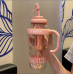 Vaso plástico con popote y tapa a rosca, diseño con asa y filtro interno , 800 ml 4 colores, mayoreo 6133