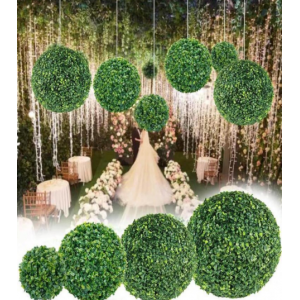 Esfera decorativa de follaje artificial verde bola artificial de 20cm, bola de boj sintético para interiores y exteriores, ideal para jardín, eventos, decoración de bodas o terrazas, Mayoreo 0450-13 