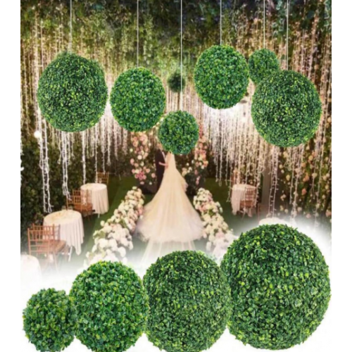 Esfera decorativa de follaje artificial verde bola artificial de 20cm, bola de boj sintético para interiores y exteriores, ideal para jardín, eventos, decoración de bodas o terrazas, Mayoreo 0450-13 