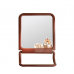 Espejo Capybara con colgador para toalla, diseño tierno y funcional, ideal para baño o tocador, mayoreo 0775