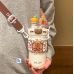 Botella capibara con accesorios 3D, stickers y cepillo limpiador 900 ml, ideal para regalo y uso diario mayoreo 0704