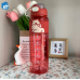 Botella deportiva de agua 800 ml con diseño de capybara, tapa a presión y correa, ideal para niños, adultos y uso diario, Mayoreo 6115