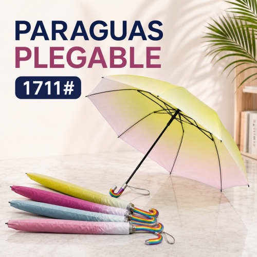 Paraguas plegable en colores surtidos. Ideal para uso diario. Venta por mayoreo Paraguas plegable en colores surtidos. Ideal para uso diario. Venta por mayoreo