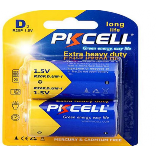 Pilas1.5V Extra Heavy Duty, Paquete de 2 Unidades de Larga Duración, Energía Confiable y Libre de Mercurio y Cadmio, Ideal para Linternas, Juguetes, Radios y Dispositivos Electrónicos, Mayoreo DC50 