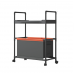 Carrito Organizador Multifuncional con Ruedas, Estantería de 2 Niveles con Caja Extraíble para Oficina, Cocina o Hogar, Mayoreo P-11523 