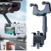 Soporte de Celular para Espejo Retrovisor de Auto, Rotación 360° Ajustable y Extensible, Compatible con Smartphones y GPS, Accesorio de Coche Seguro y Práctico para Navegación y Manos Libres, Mayoreo ZJ563 