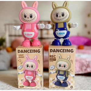 Muñeco interactivo bailarín con luces y música modelo Labubu, Juguete eléctrico a pilas que baila, canta y mueve los brazos, ideal para niños y regalo divertido, Mayoreo AD017373